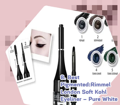 Pigmented white eyeliner